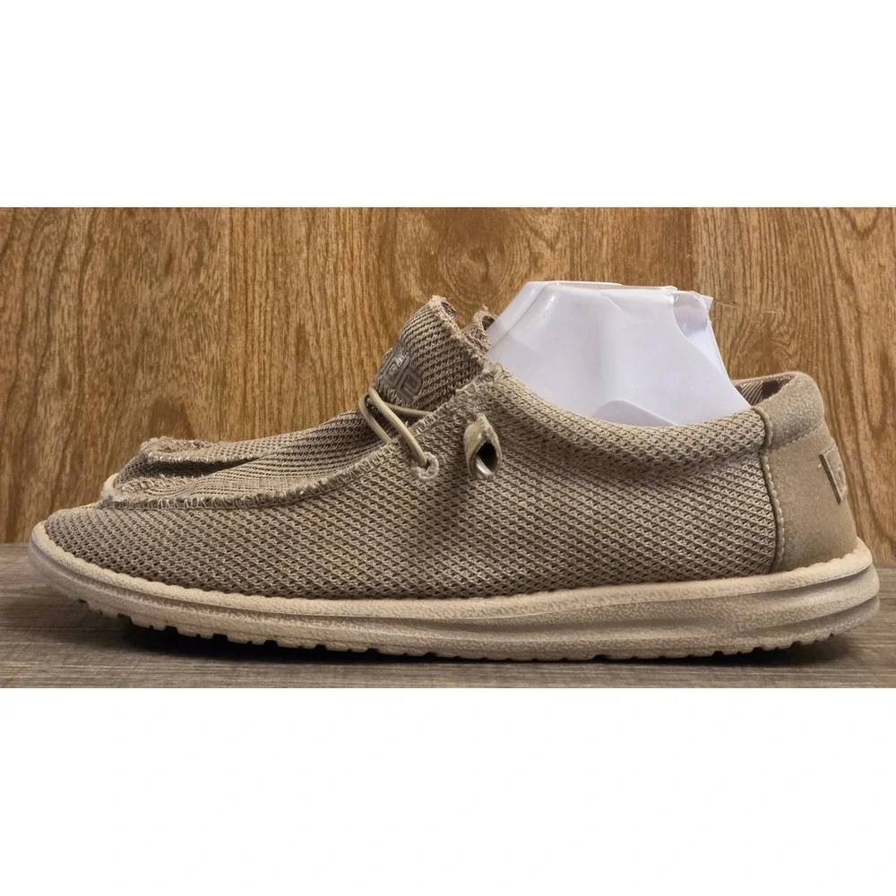 Hey Dude Wally Sox Slip On Shoes Mens Size 10 Beige